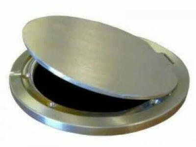 8" Bison Hinged Brass Volleyball Floor Plate