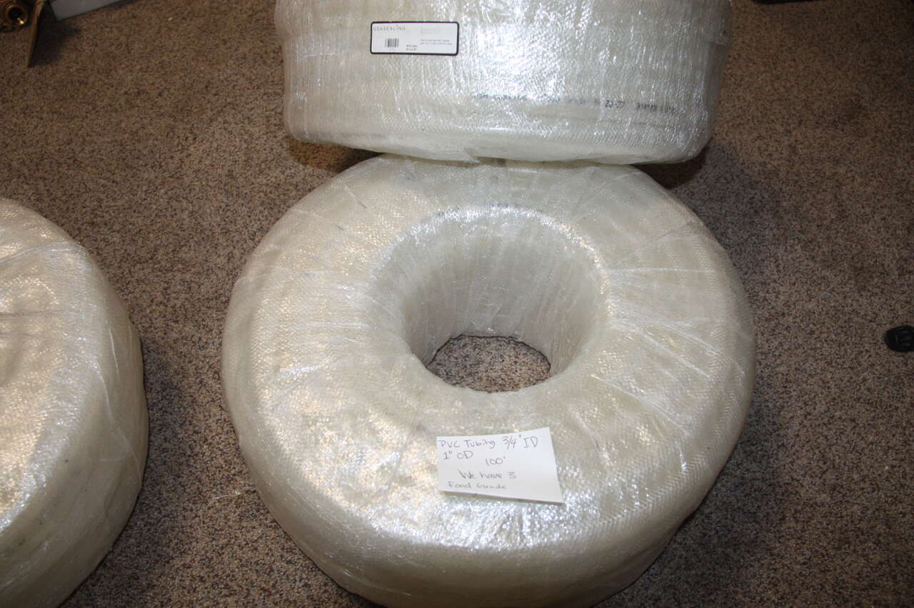 Tubing: PVC, 3/4 in Inside Dia, 1 in Outside Dia, 100 ft Lg, Clear