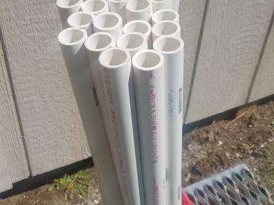 ¾" White PVC Pipes, 24" Long, 13 Available, Each
