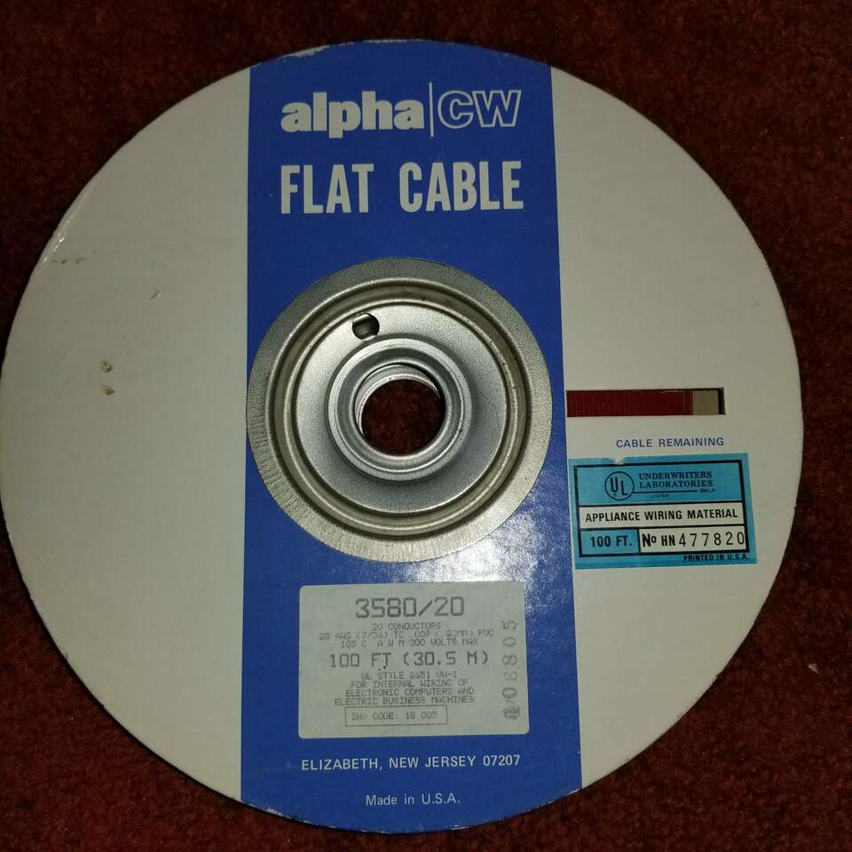 Flat Cable 20 Connectors, 20 AWG
