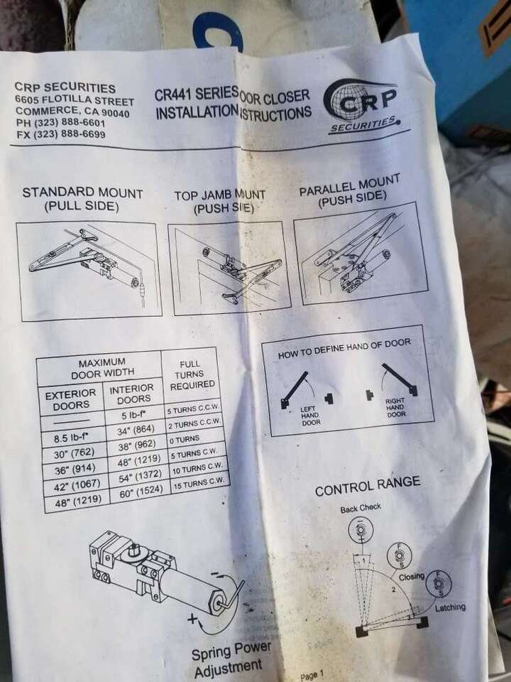 Heavy Duty Door Closer, Each
