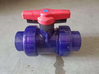 Spears® True Union 2000 Industrial Ball Valve, 2" Ultra Pure PVC