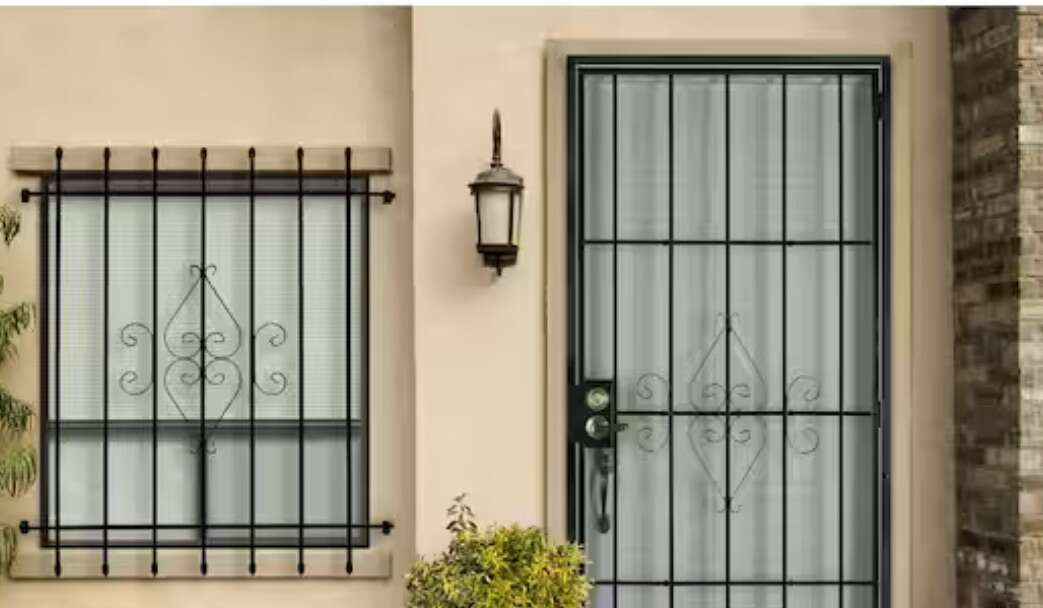 Su Casa Black Surface Mount Outswing Steel Door