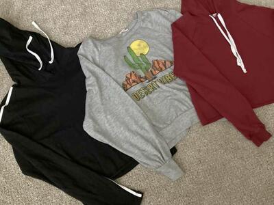 Three Long Sleeves Shirts Hoodies