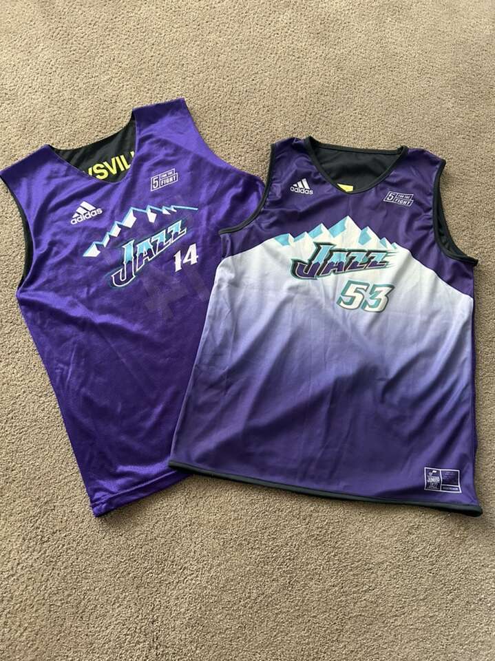Utah Jazz Jerseys Throwback 90s Sz M & L