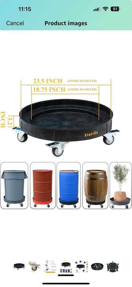 *New* Heavy Duty Plastic Drum Dolly