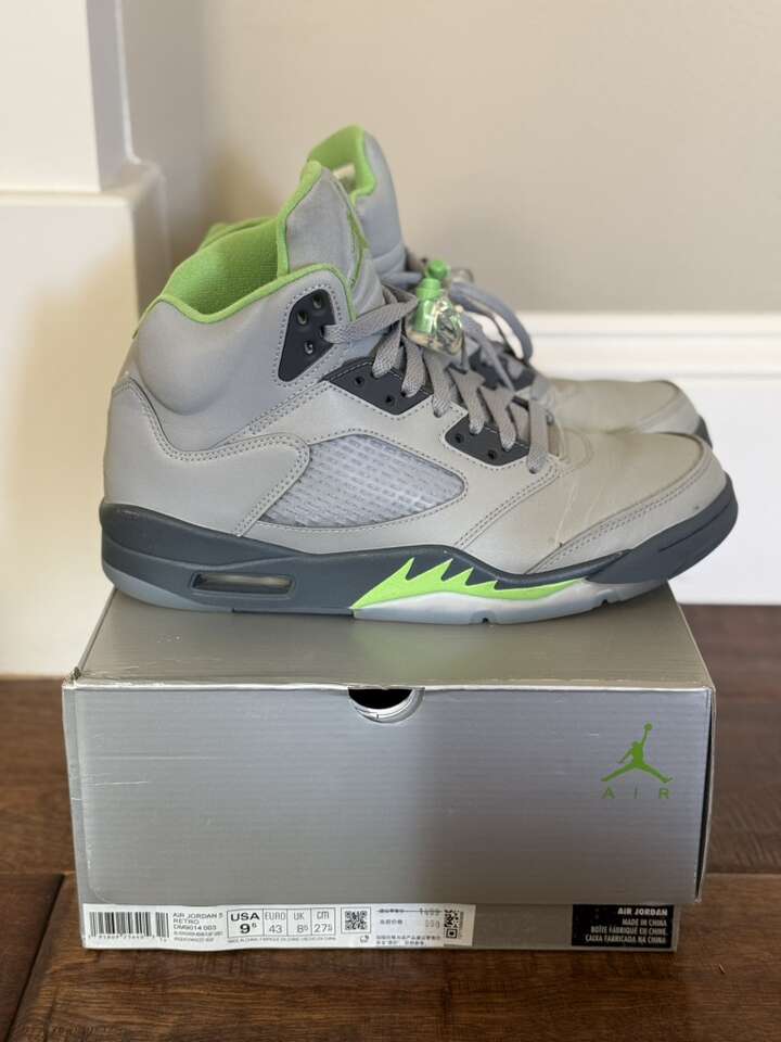 Air Jordan 5 Retro Green Bean Sneakers Shoes
