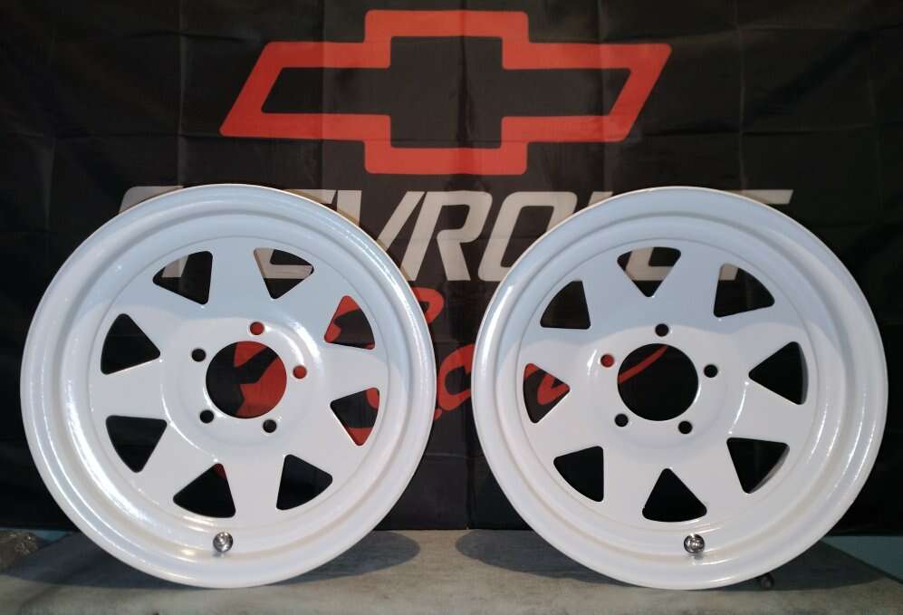 14X6 Trailer Wheels with New 1/2 inch Steel Valve
