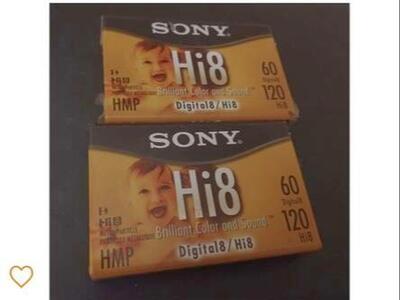 Two New Unopened Sony Hi 8 Tapes