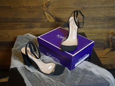Brand New Emani Block Black Heels
