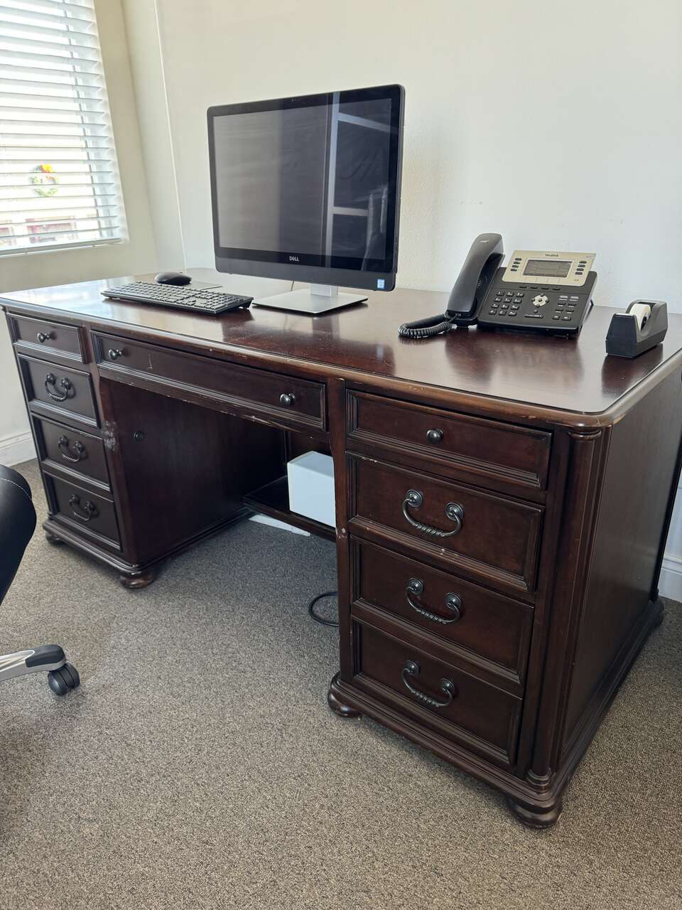 Mahogany Executive Office Desk & Chair Furniture