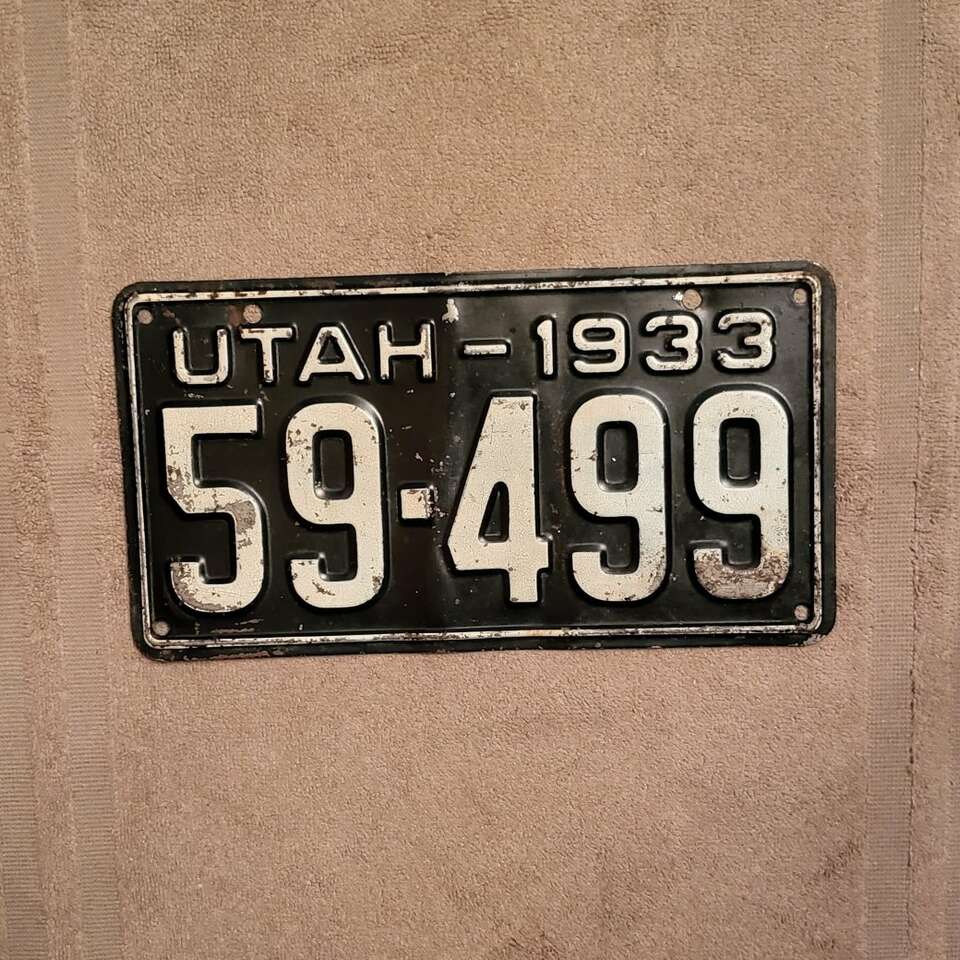 1933 Utah license plate