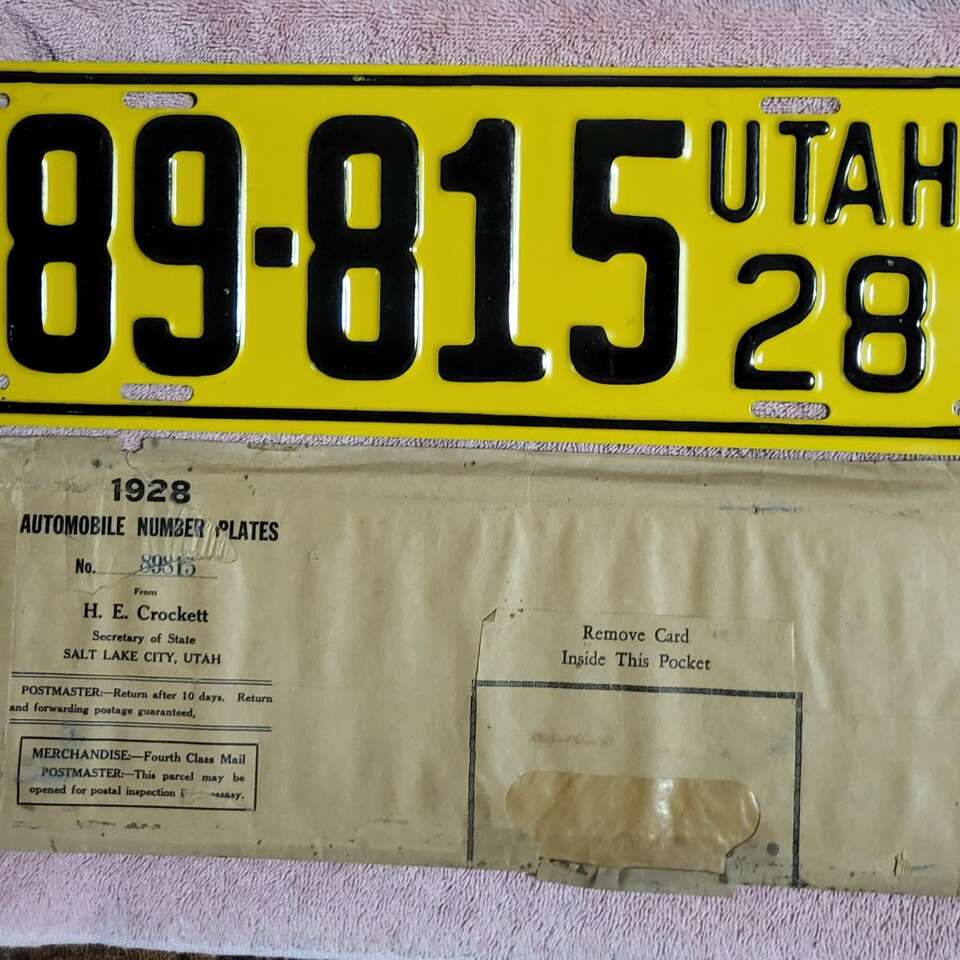 1928 Utah license plate