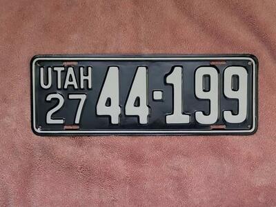 1927 Utah license plate