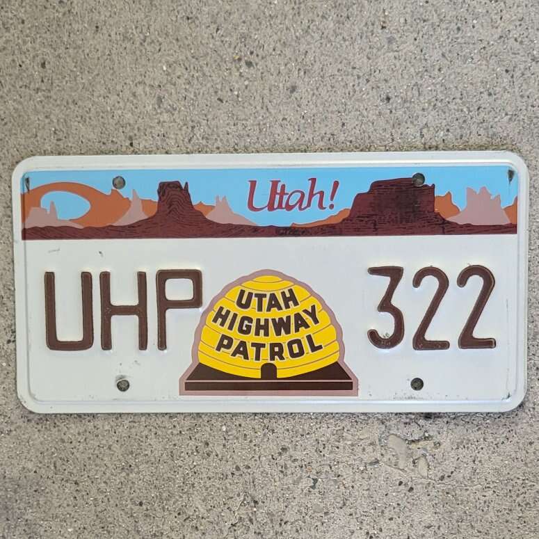 Utah Highway Patrol license plate