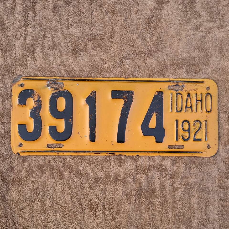 1921 Idaho license plate