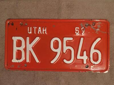 1959 Utah license plate