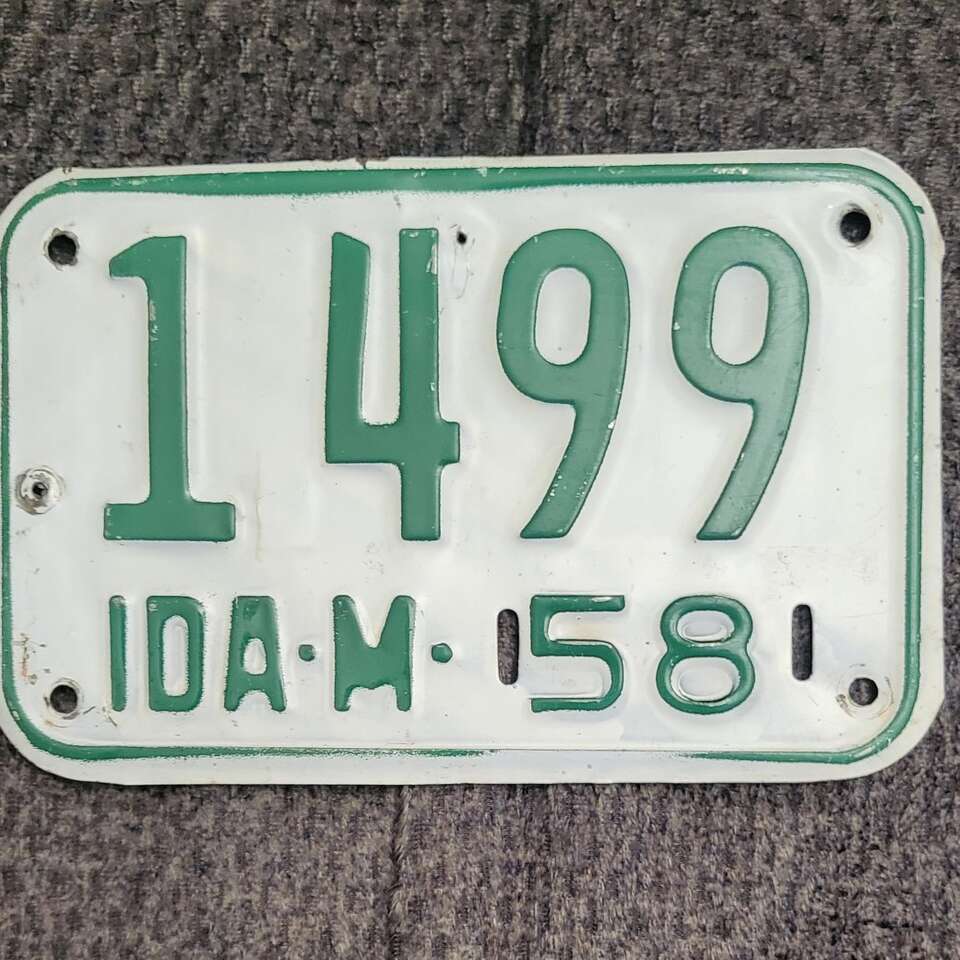 1958 Idaho motorcycle license plate