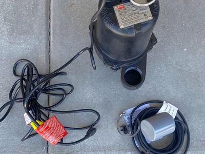 Dayton 3BB88 Sewage Ejector Pump 1/2 HP
