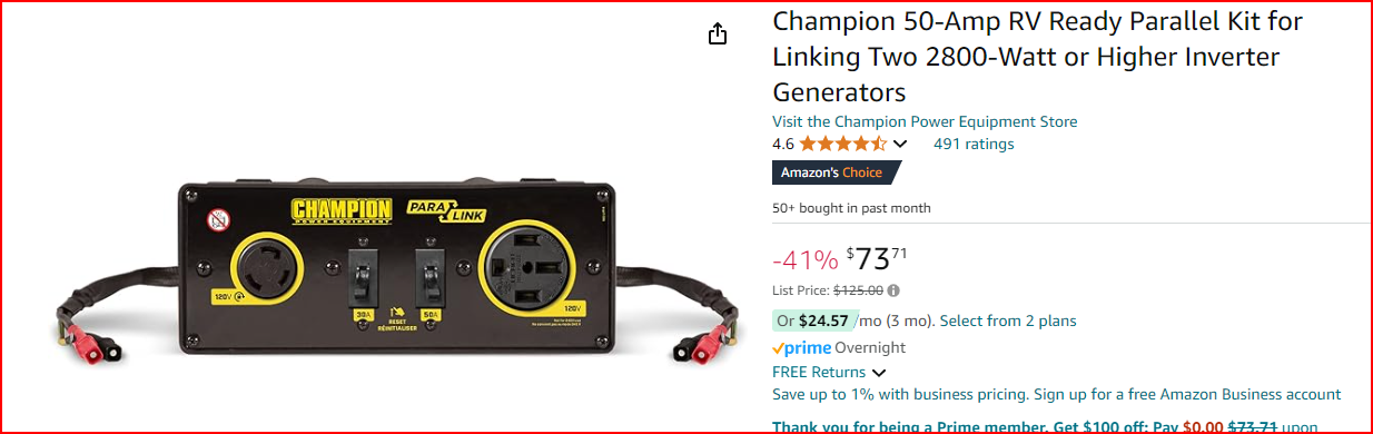 Champion parallel kit