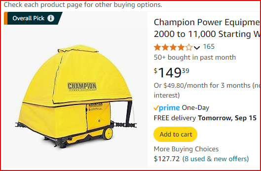 Storm shield for a generator