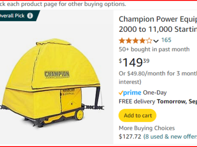 Storm shield for a generator