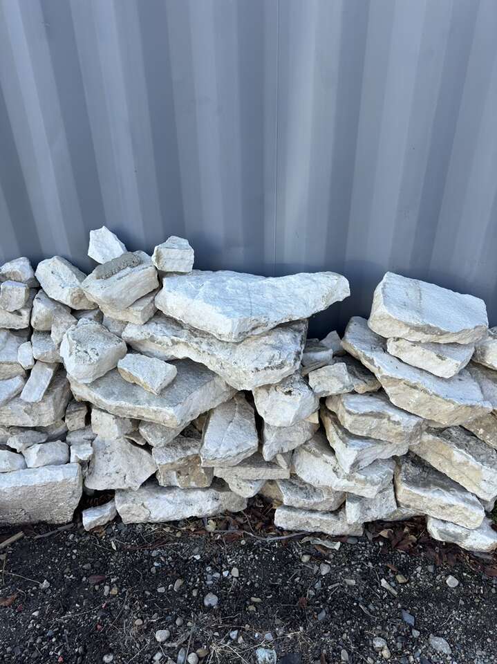 white marble split face rock / stone