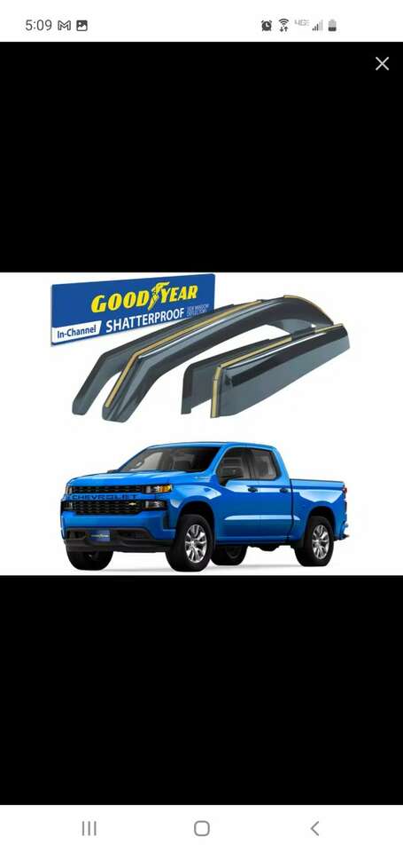 SIDE WINDOW DEFLECTORS for 19 - 22 Chevy crew cab