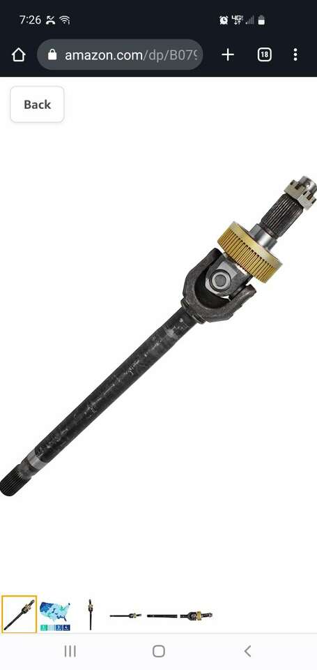 Front Axle Shaft for Dodge Ram 1500 2500 Dana 44