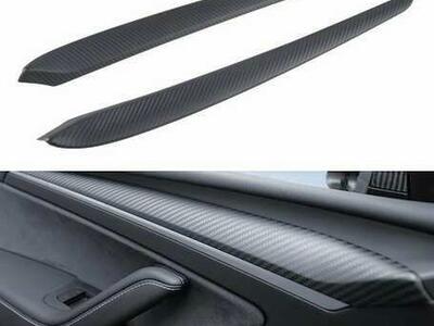 Tesla Model 3 and Y Carbon Fiber Door Cover Wrap