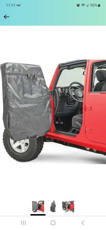 Jeep door storage bags