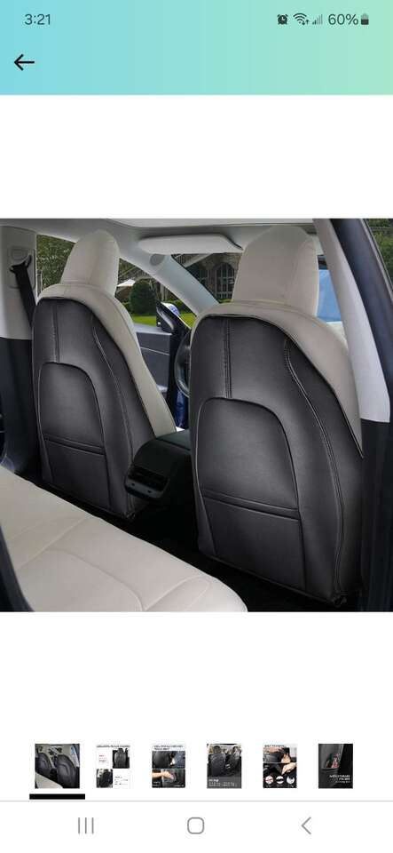 Tesla Model 3/Y/S/X Leather Seat Back Protector