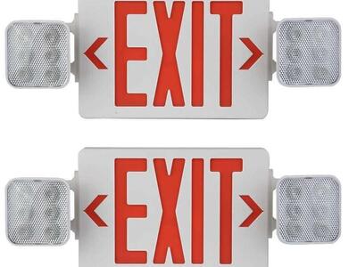 Emergency Light Exit Sign 2-Pack 2 LED