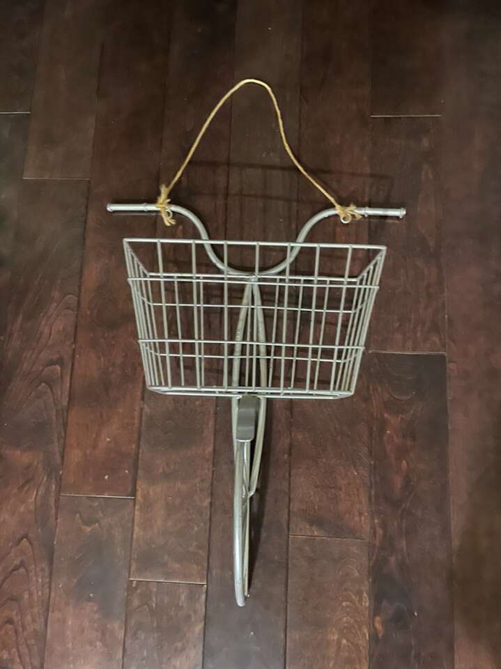 Metal Bicycle Wall Decor Basket Rack Letters Mail