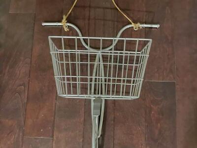 Metal Bicycle Wall Decor Basket Rack Letters Mail