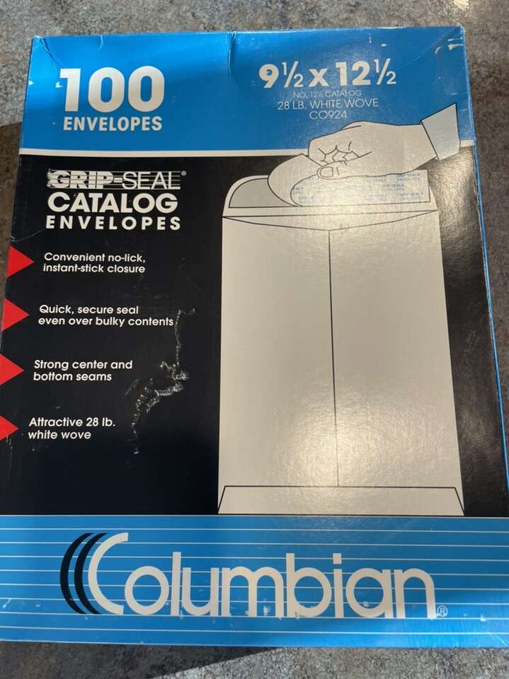 Columbian No. 12 1/2 Catalog 28 Lb White Envelopes