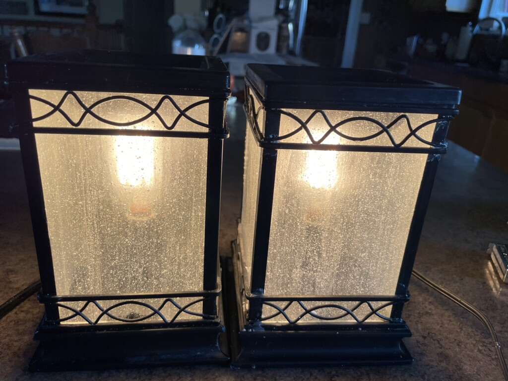 Wax Warmer Metal Glass Black Light Decor