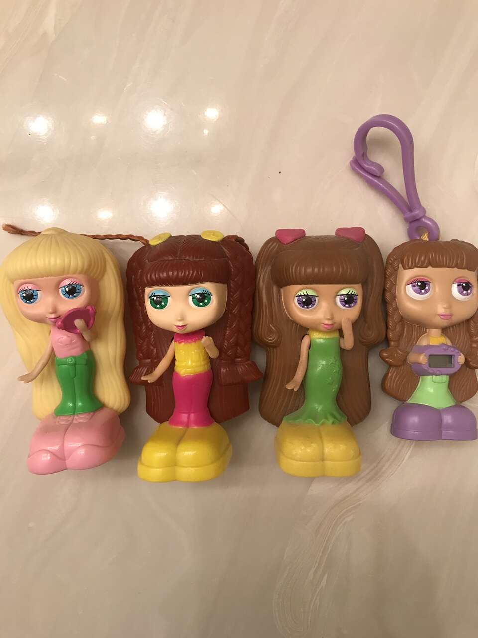 Lot 4 Diva Starz Doll Toys 2001 Mattel McDonalds Happy Meals figure accessories outfits keychain