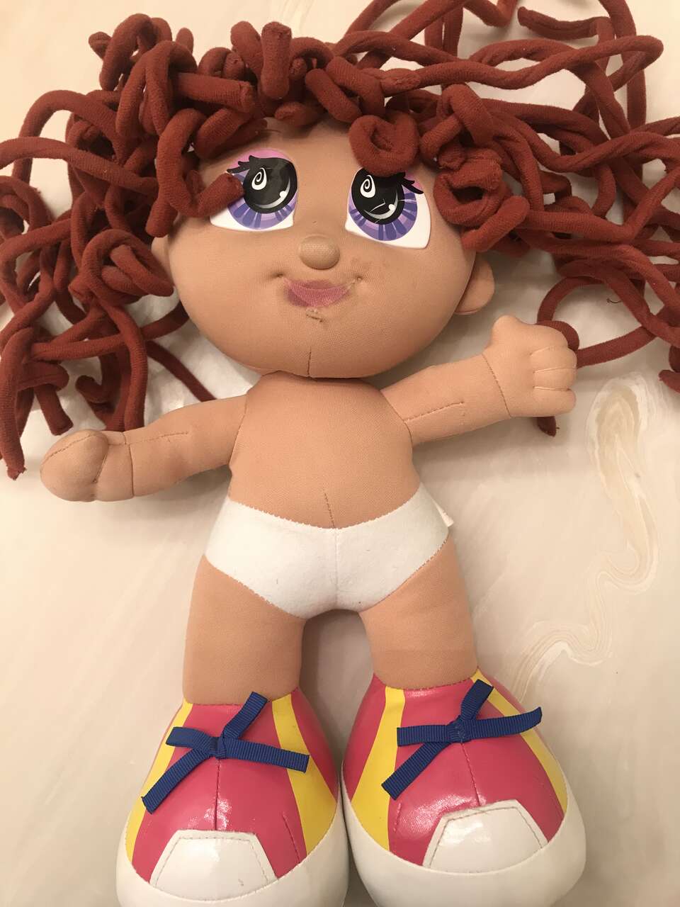 Curly Qs Krissy Q 12 inches Doll Stylin Girls With Crazy Curls! 2002 Hasbro Bendable Twistable Hair