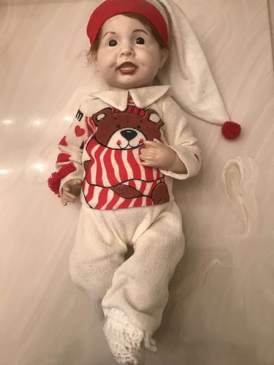 17 inches Bisque Head Simon and Halbig Doll figure Antique Germany 116 bent knee boy red hair