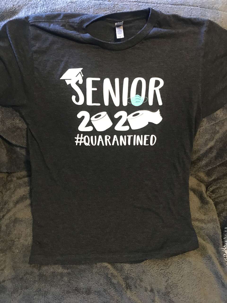 unisex t-shirt Medium Senior High School College 2020 toliet paper Quarantined covid