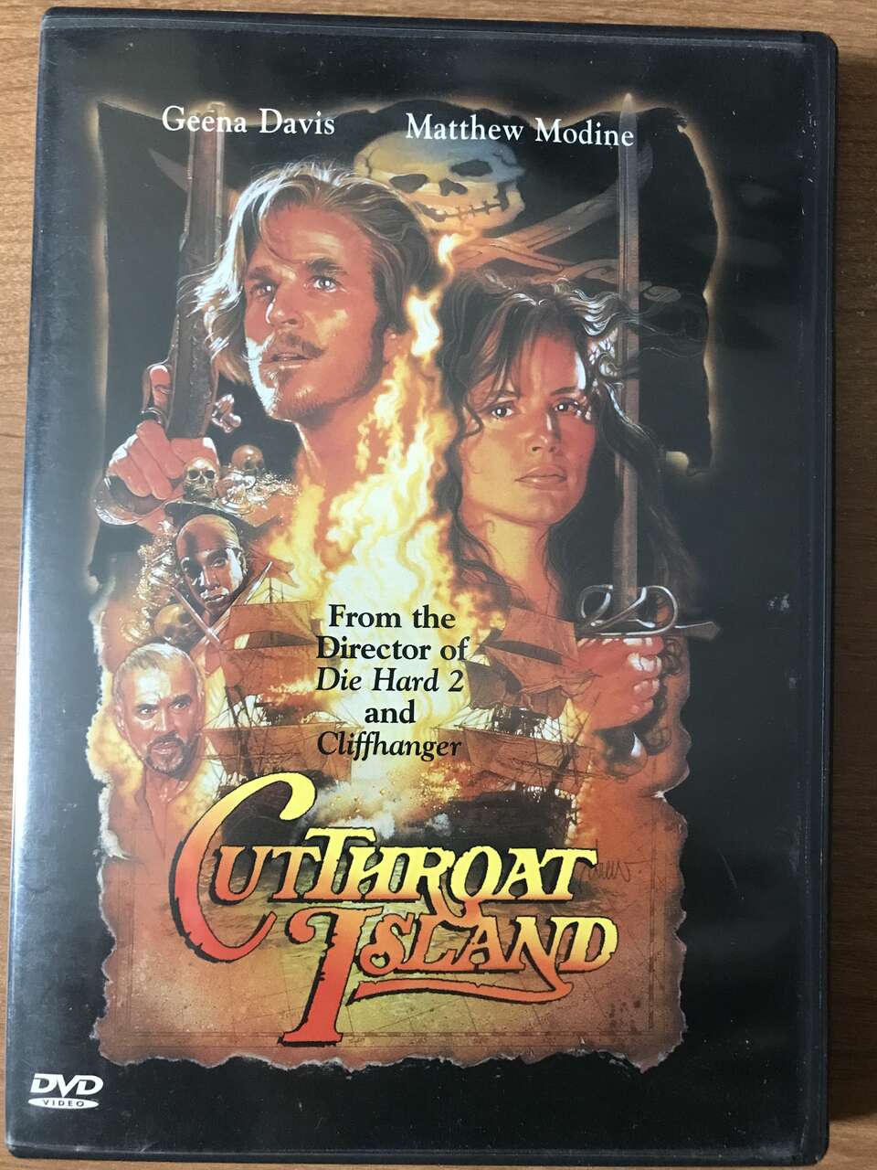 Cutthroat Island DVD 1995 Geena Davis Matthew Modine pirates original case art