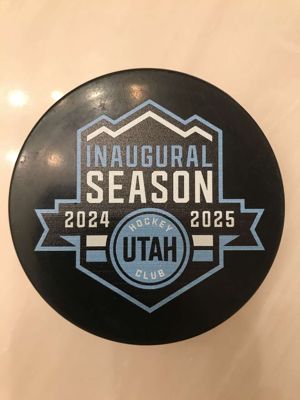 2024 2025 Utah Hockey Club Inaugural Season Puck  Bodyarmor Sports Drink Official Viceroy Canada Made in Sri Lanka