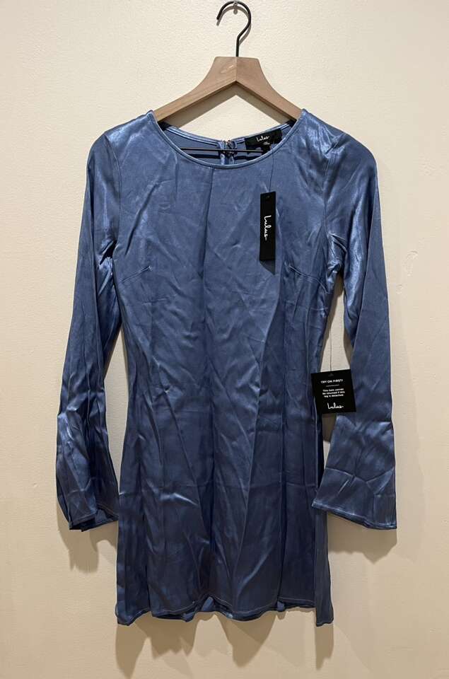 Lulus NWT Completely Sophisticated Blue Dress XS