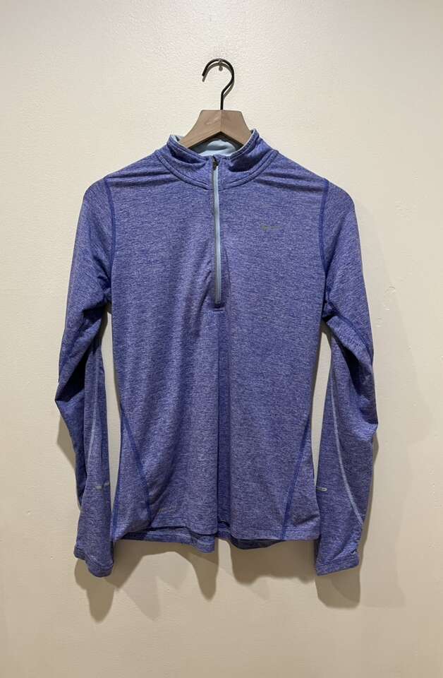 Nike Running Dri Fit Blue Pullover Half Zip Small