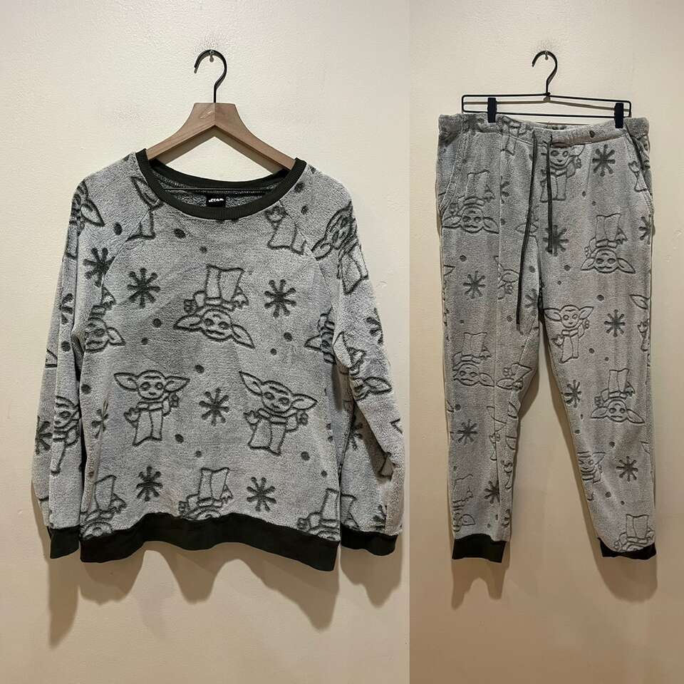 Star Wars Grogu Baby Yoda Green Fleece Pajamas Set