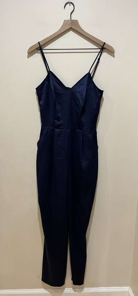 Lulus Touch of Heaven Blue Dressy Pants Jumpsuit