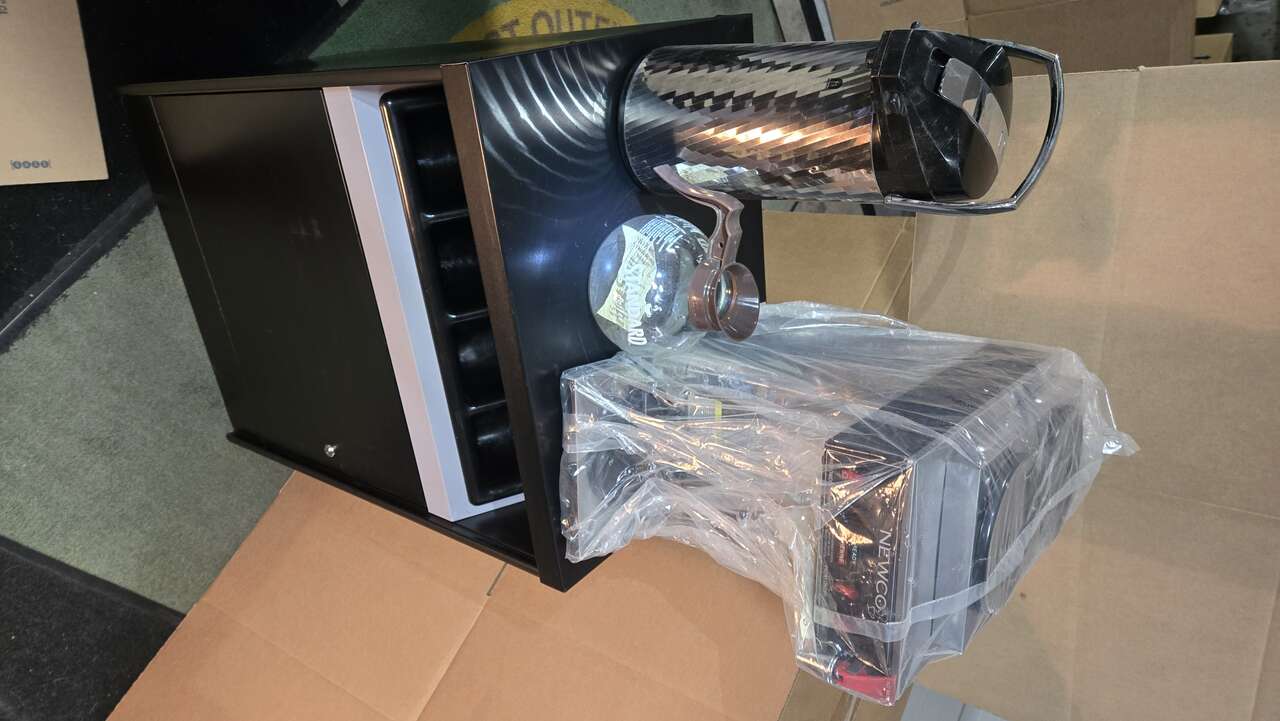 Coffee Cabinet 24"in. OCS-24 with Condiment Tray/Lower Storage Lockable Door