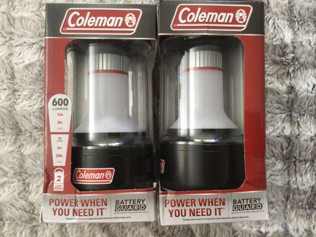 (2) Coleman 600 Battery Lumens Camp Lanterns.