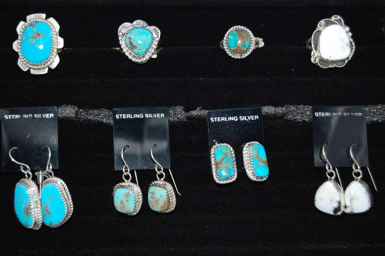 Beautiful Western and Native American Silver Ring and Earring Sets